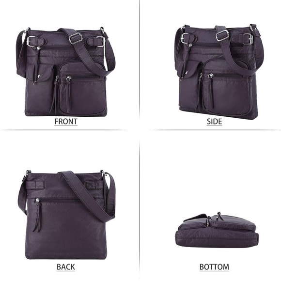 Super soft cross body purse purple handbag with organizational pockets!

049 - Picture 4 of 5